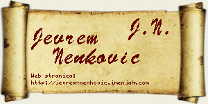 Jevrem Nenković vizit kartica